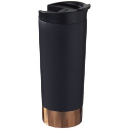 Cana termoizolanta 500 ml, fara scurgeri, perete dublu, Everestus, PA, otel inoxidabil, negru