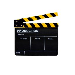 Clacheta Black-Yellow1 clapperboard din plexiglas pentru studio de filmare