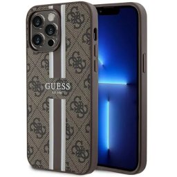 Husa 4G Stripe Collection pentru iPhone 15 Pro Max (6.7) - maro