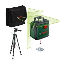 Bosch - AdvancedLevel 360 - Nivela laser cu linii, 24 m, +/-0.4 mm/m, 2 linii laser, fascicul verde, trepied, geanta textila