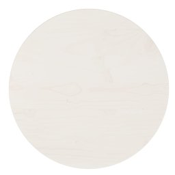 Blat de masa, alb, Ø40x2,5 cm, lemn masiv de pin GartenMobel Dekor