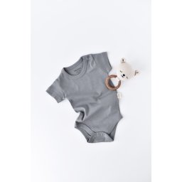 Body din bumbac organic Gri BabyCosy (Marime: 9-12 luni)