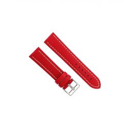 Curea ceas rosie piele vitel impregnata 18mm -377.06.18