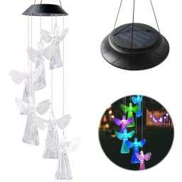 Ghirlanda solara ornamentala cu 6 INGERASI pe cablu