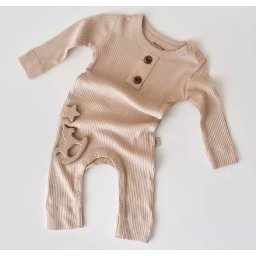 Salopeta cu maneca lunga si pantaloni lungi din bumbac organic si modal - Blush BabyCosy (Marime: 6-9 luni)