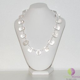 Colier cristal de stanca cu pietre polisate