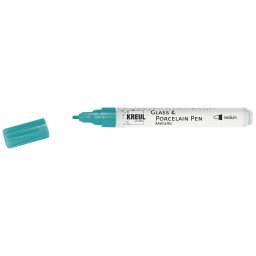 Marker pentru sticlă și porțelan Kreul Metallic Medium, turcoaz metalic