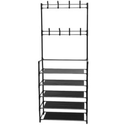 Cuier haine cu suport pantofi 5 rafturi 171x80 cm