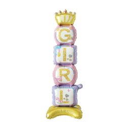 Balon folie stand up Girl coroana 100 cm