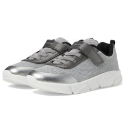 Geox Aril 12 (ToddlerLittle KidBig Kid) Dark SilverBlack