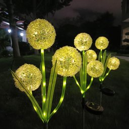 Lampa solara de gradina decoratiune LED, Flower Bulb Light, Acumulator 600mAh, 75cm, IP44
