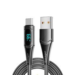 Cablu USB Type-A la Type-C Essager 100CM, cu afișaj LED - 100W