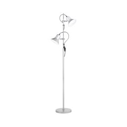 Ideal Lux - Lampă de podea POLLY 2xE27/60W/230V argintie