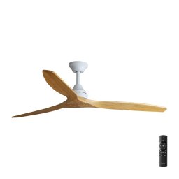 Ventilator de tavan FARO 33728DC ALO L lemn/alb d. 152 cm + telecomandă