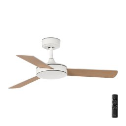 Ventilator de tavan FARO 33603DC MINI MALLORCA S maro/alb d. 106 cm + telecomandă