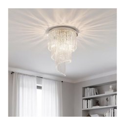 Lustră de cristal aplicată Ideal Lux CARLTON 12xE14/40W/230V crom