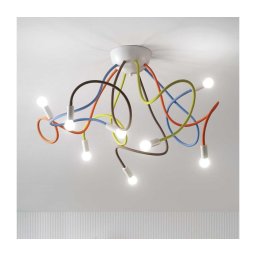 Lustră pe tijă Ideal Lux MULTIFLEX 8xE14/28W/230V
