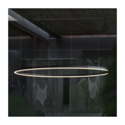 Ideal Lux ORACLE SLIM - Pendul LED pe cablu, 42W, 230V, 3000K, diam. 90 cm, negru