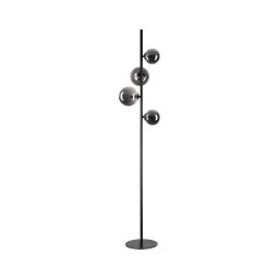 Ideal Lux - Lampă de podea LED PERLAGE 4xG9/3W/230V negru/fumuriu