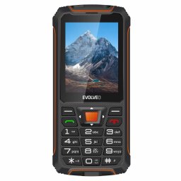 Telefon mobil EVOLVEO StrongPhone Z6, Dual SIM, 2G, IP68, Negru-Portocaliu