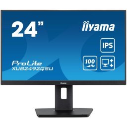 Monitor IPS LED Iiyama 23.8" XUB2492QSU-B1, WQHD (2560 x 1440), HDMi, DisplayPort, Boxe, Pivot, 100 Hz, 0.5 ms, Negru