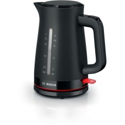 Fierbator de apa Bosch TWK3M123, 1.7l, filtru de calcar,oprire automata, protectie impotriva supraincalzirii si functionarii fara apa, oprire in momentul ridicarii canii de pe suport, Negru