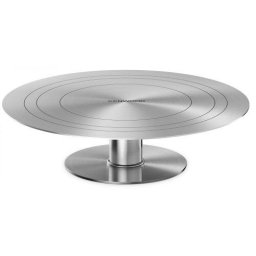Stand rotativ KENWOOD Cake Rotating Stand KWSD170 - AS00002754, Din otel inoxidabil, Rotatie 360°, Diametru 28cm, Inaltime 7.5cm