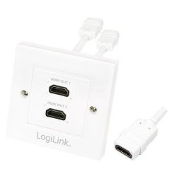Priza HDMI de perete cu 2 porturi HDMI, Logilink