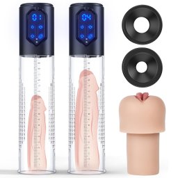 Paloqueth Automatic Digital Masturbator Penis Pump with Vagina Sleeve Skin