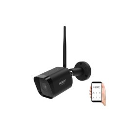 Cameră smart exterior Full HD 1080p 12V IP65 Wi-Fi Tuya neagră