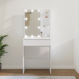 Masa de toaleta cu LED, alb, 60x40x140 cm GartenMobel Dekor