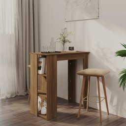 Masa de bar cu raft, stejar maro, 102x50x103,5 cm, PAL GartenMobel Dekor