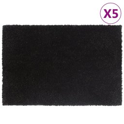 Covoras de usa, 5 buc., negru, 40x60 cm, fibre de cocos GartenMobel Dekor