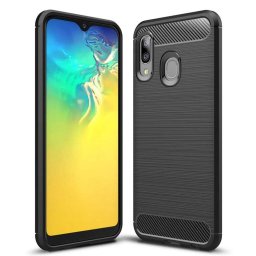Husa Husa pentru Samsung Galaxy A20e - Techsuit Carbon Silicone - Black