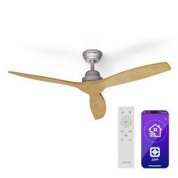 Klarstein anta Elena Smart 52", ventilator de tavan, Ø 132 cm, 10260 m³/h, palete din lemn, 6 viteze, telecomandă (VTS14-SntElnS-CF-Ah)