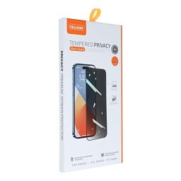 Privacy Veason 6D - Folie protecție ecran din Sticlă securizată - compatibil cu Apple iPhone 15 Pro - Privacy, Full Glue