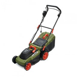 Masina de tuns gazonul AMGE021, putere 1600 W, 3500 rpm, latime taiere 36 cm, inaltime taiere 25 - 75 mm, sac colector 45 l, Verde-Negru