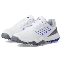 adidas ZG23 Golf Shoes (Little KidBig Kid) Footwear WhiteLucid BlueGrey Two