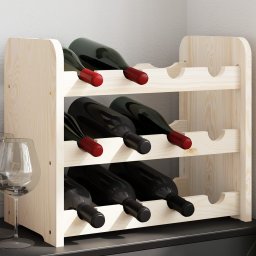 Suport de vinuri, 43x25x37 cm, lemn masiv de pin GartenMobel Dekor