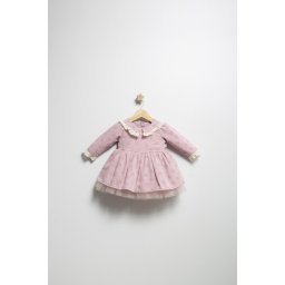 Rochita eleganta pentru fetite Elbise, Tongs baby, cu tulle si volane (Culoare: Roz, Marime: 24-36 luni)