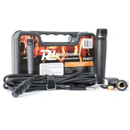Power Dynamics PDM57, microfon dinamic, XLR, inclusiv cabluri, console, adaptoar (173.43)