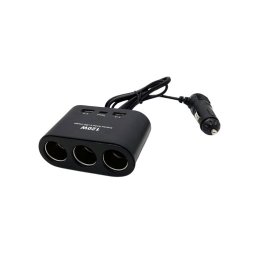 Priza auto 3 cai si USB 120W Olesson 1653