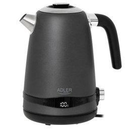 Fierbator SS satin grey kettle 1,7L with LCD display