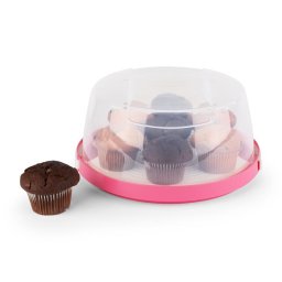 KLARSTEIN PINKKÄPPCHEN, roz, capac de tort, cutie pentru tort, Ø26 cm (BAK2-Pinkkäppchen-S)