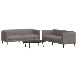 Set de canapele, 2 piese, gri taupe, material GartenMobel Dekor