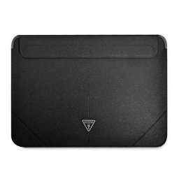 Husa Husa de Protectie Guess Saffiano Triangle Metal Logo Computer Sleeve 13/14", Negru