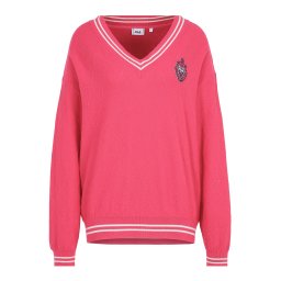 FILA Pulover roșu pastel / negru / alb
