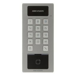 Cititor de proximitate RFID cu tastatura PIN/Card interior/exterior card microfon Hikvision - DS-K1T502DBWX