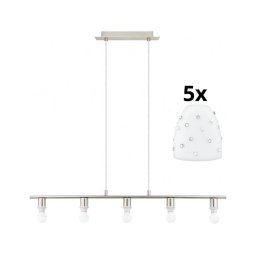 Lustră LED pe cablu Eglo MY CHOICE 5xE14/4W/230V crom/alb