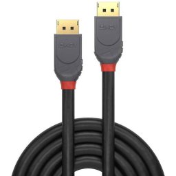 Cablu video LINDY Anthra, DisplayPort Male - DisplayPort Male, v1.4, 1m, Negru-Gri